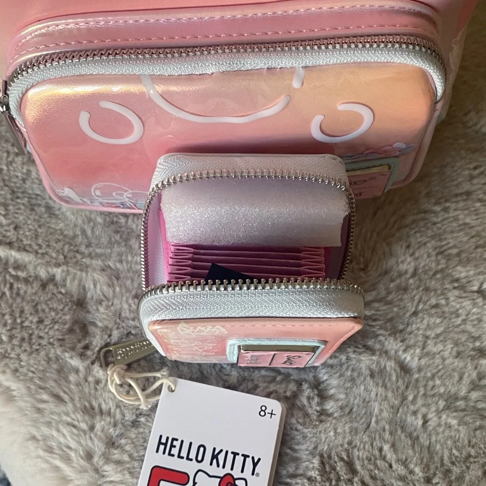 NWT Set Loungefly Sanrio Hello Kitty 50th Anniversary Mini Backpack & Wallet - Picture 11 of 12